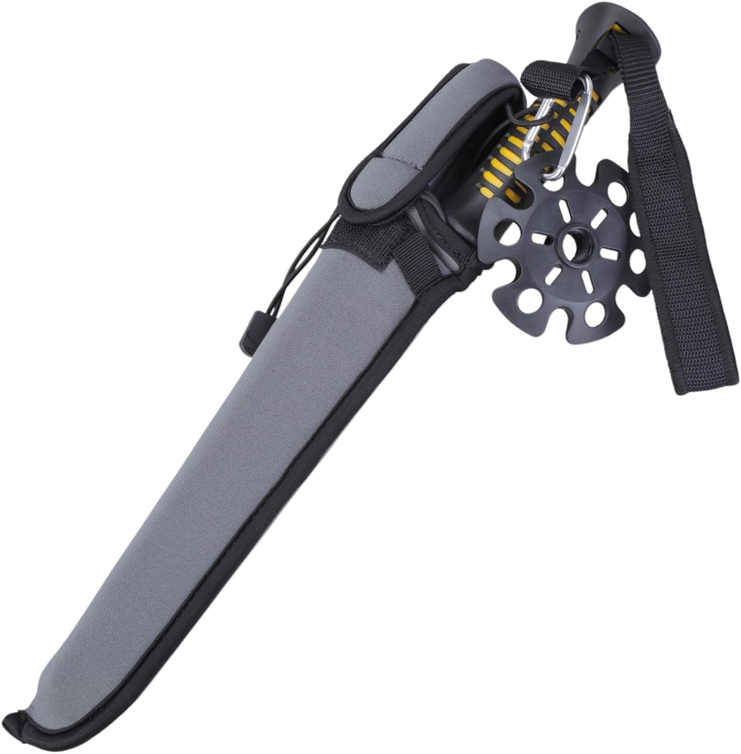 Folding Alumimum Alloy Wading Staff Light Weight Fly Fishing Stick Rod with Pouches Outdoor Hiking Fishing Accessories