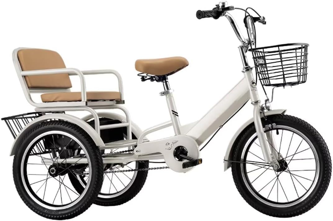 Amazon.co.jp: 三輪バイク、ペダル付き人力車三輪車、後部座席付き