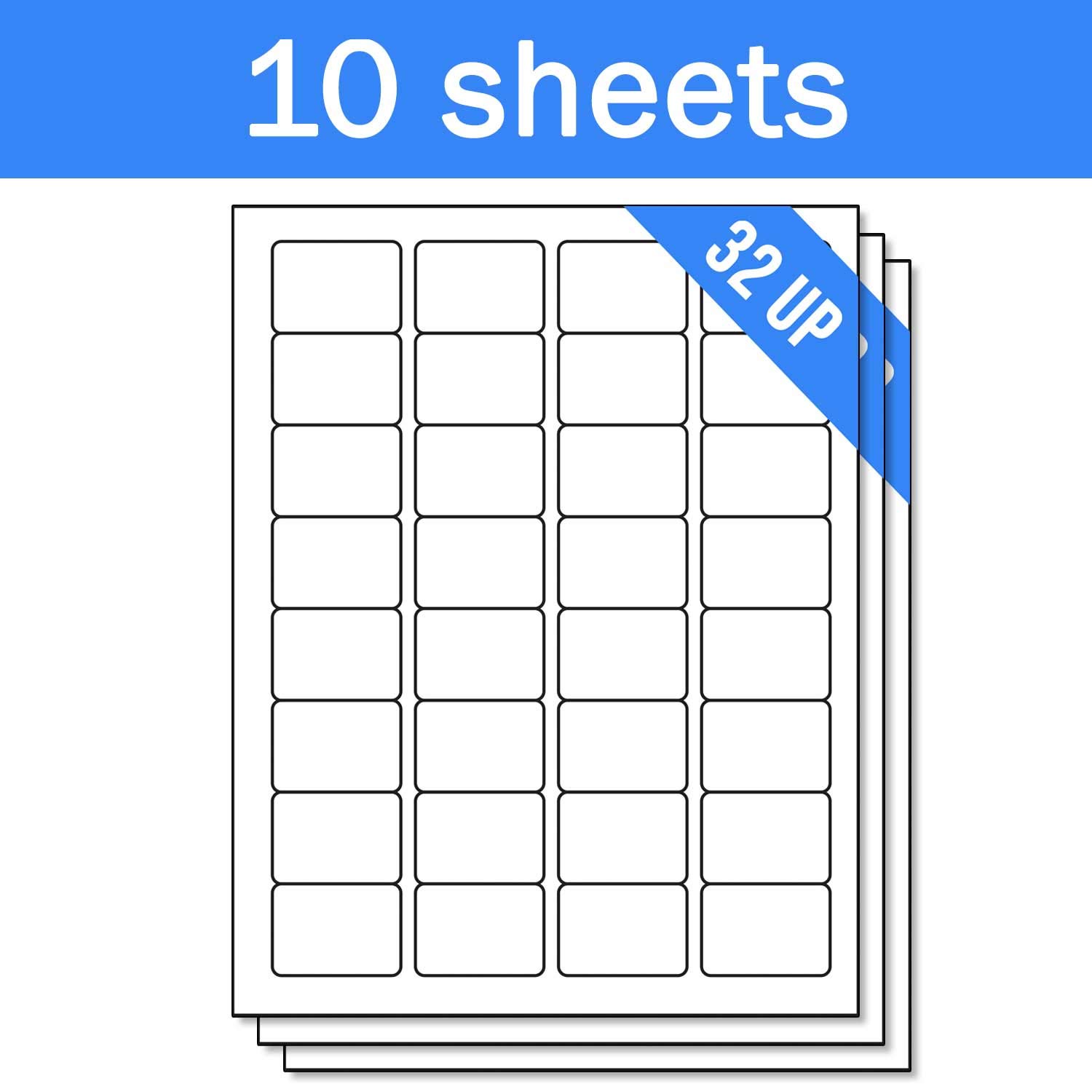 350 Blank White Address Labels - 1-1/3 X 4 Inch, 25 Sheets (14 Per Sheet) For Laser/Inkjet Printers - View #3