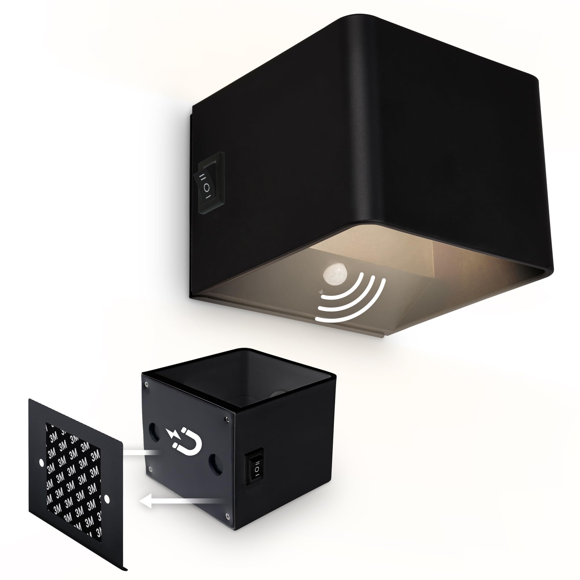 BRILONER Sticklights Led-wandlamp, zonder stroomaansluiting en zonder boren, met accu, touch