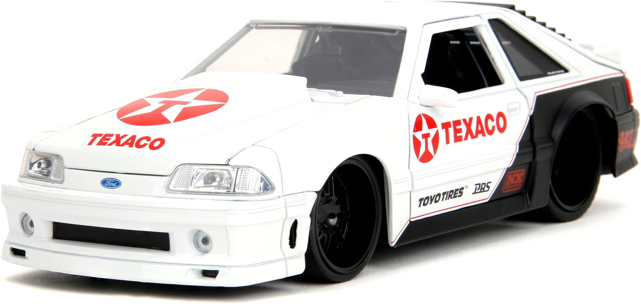 Big Time Muscle 1:24 1989 Ford Mustang GT Die-Cast Car, Toys for Kids and Adults(Texaco)