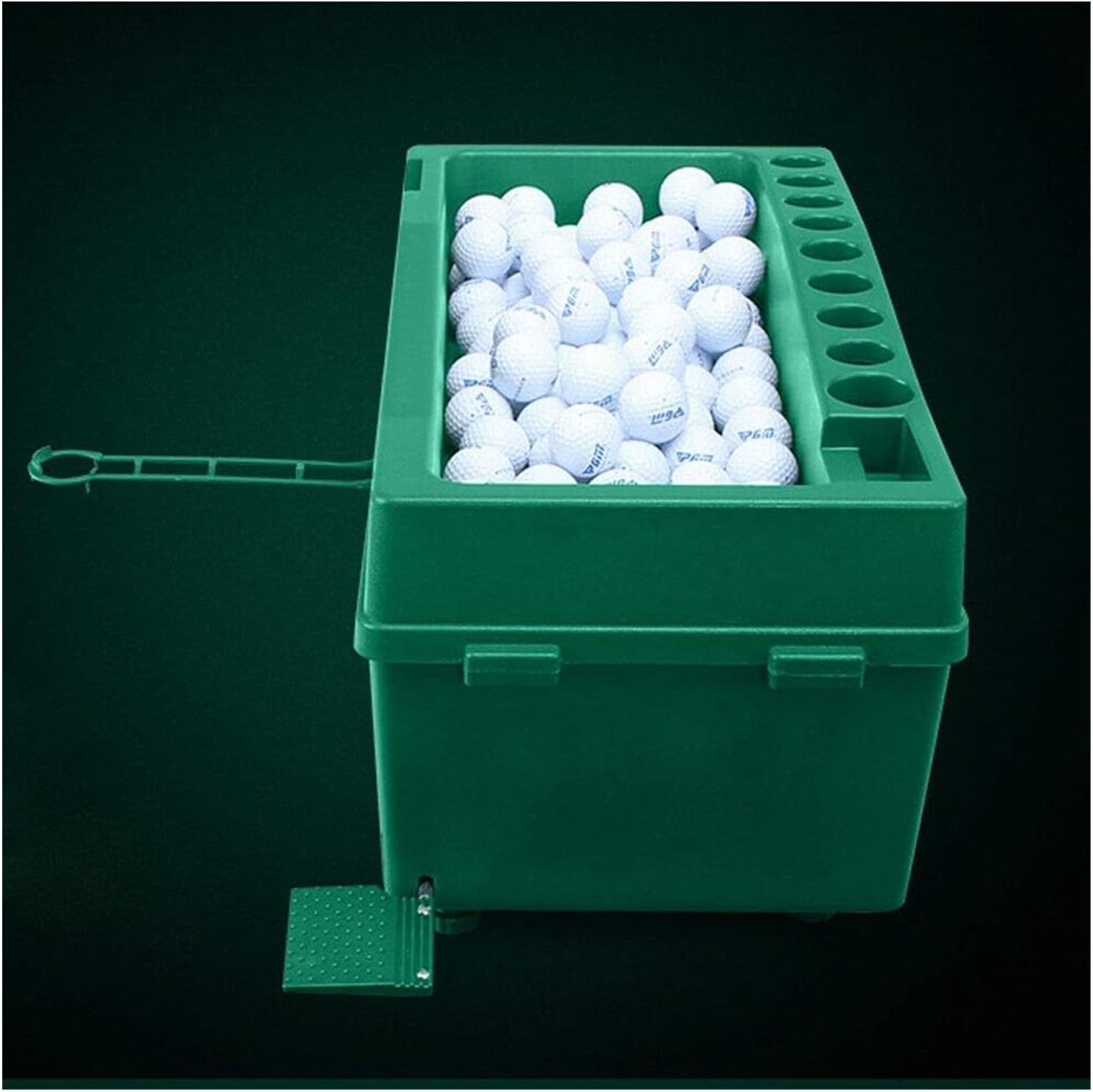 golf ball tray Golf Ball Dispenser Machine Automatic Tee Up Machine Retriever Golf Club Organizer Golf Ball Container Dispenser with Cue Holder for Golf Ball Game Sports Gaming Clubs Learning No Elect