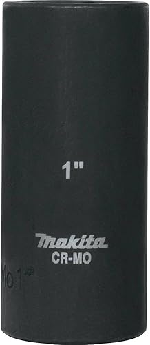 Makita A-96338 Dado de impacto de pozo profundo de 1" con impulsor de 1/2"