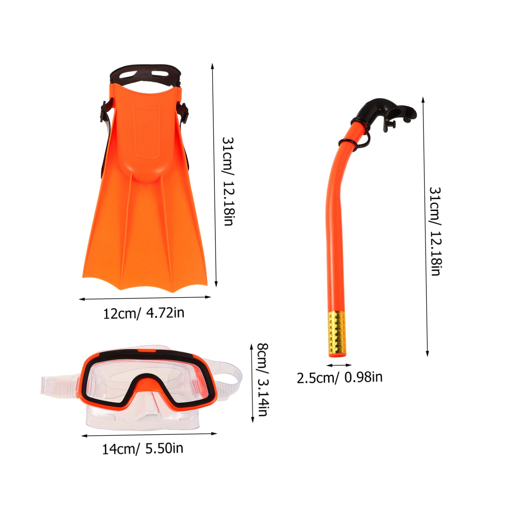 Balacoo Beginner Snorkeling Kit Lightweight Snorkeling Gear Set Goggles Fins and Snorkel