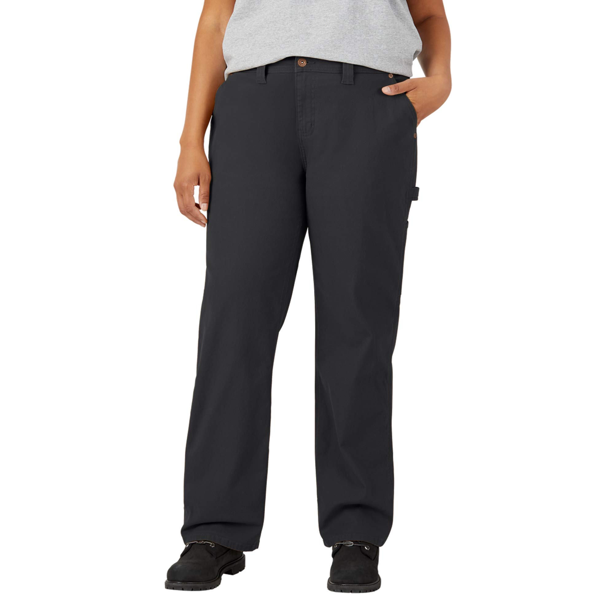 Womens Plus Size Relaxed Straight Carpenter Duck Pant