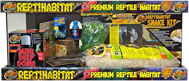 Kit Terrarium Serpent Zoomed Reptihabitat 76x30x30 cm - Démarrage Facile