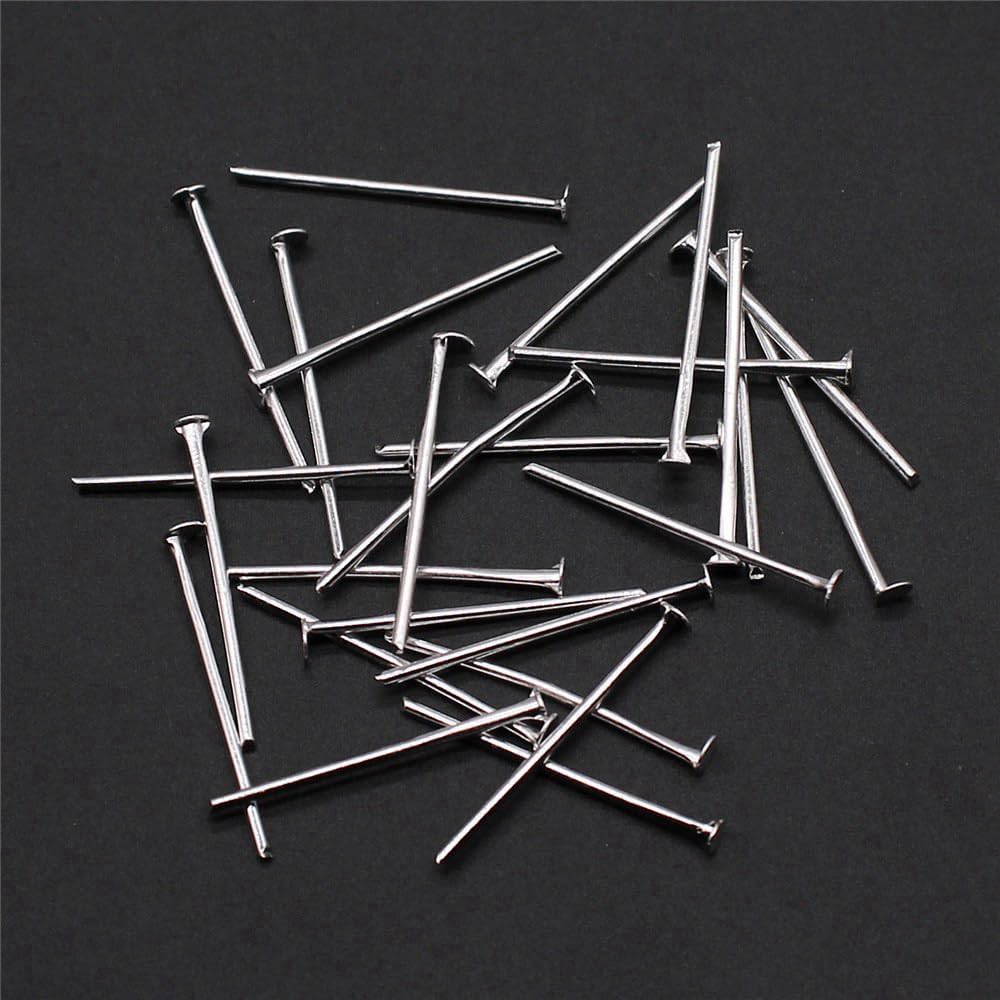 Handmade Eye Head Pins for Bead Stringing Works, 30mm, Antique Bronze Color, 200 Pieces