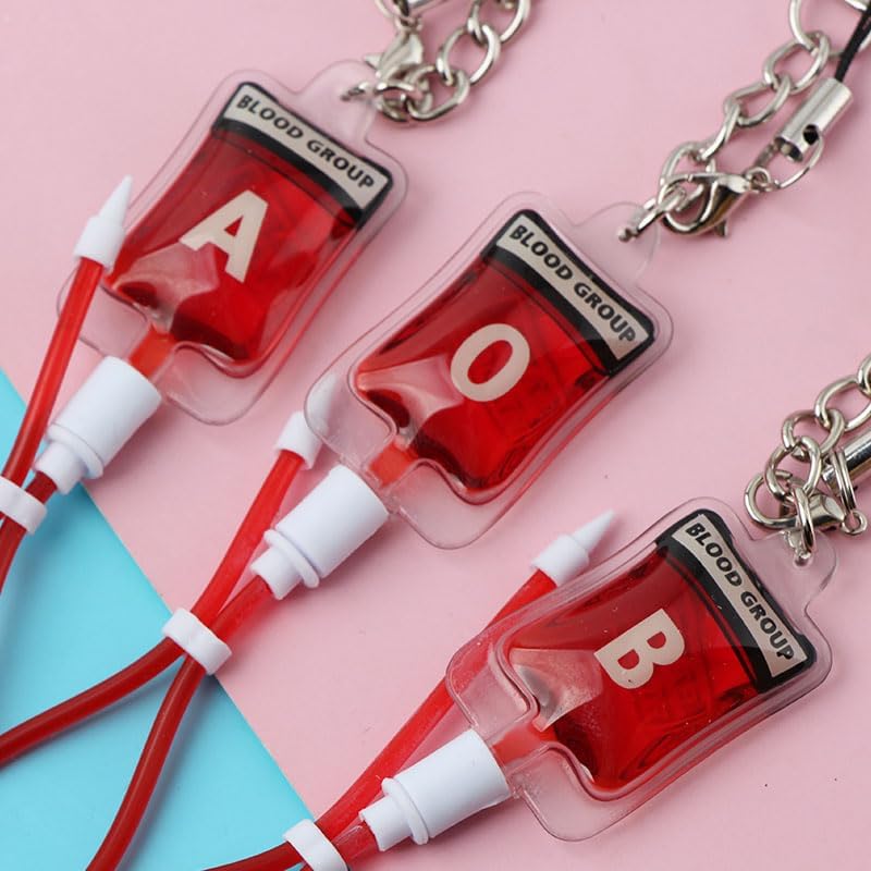 Ximimark 6 pcs Halloween Vampire Party Favor - Blood Bag Charm Lanyard - Gothic Keychain & Earbud Case Accessory image 4