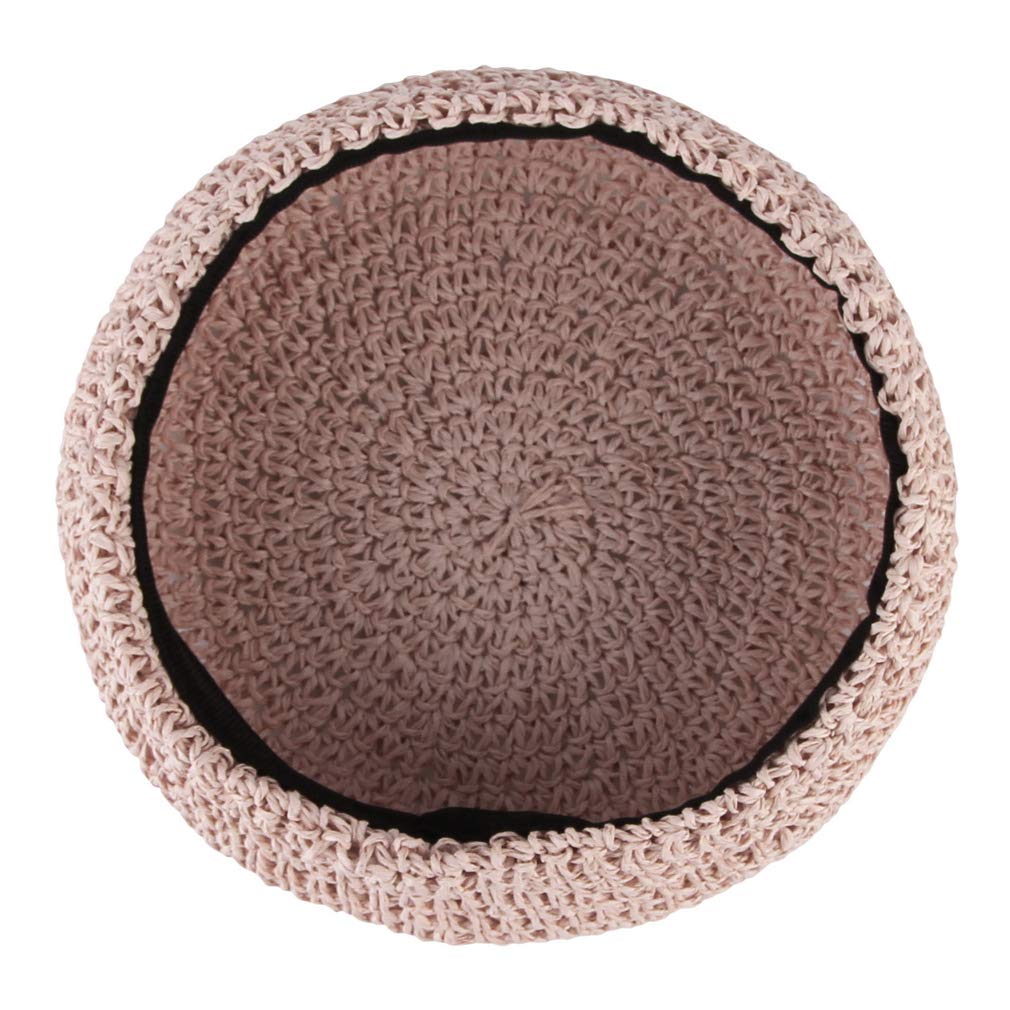 GEMVIE Casquette en Paille Femme Béret Basque Chapeau Été Tissé Français Chapeau Art Chapeau Voyage Anti UV Plage Chapeau de Soleil