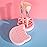 Silicon Makeup Brush Cleaner Mat with Portable Cat Shaped Cosmetic Brush Cleaner Pad - Pink