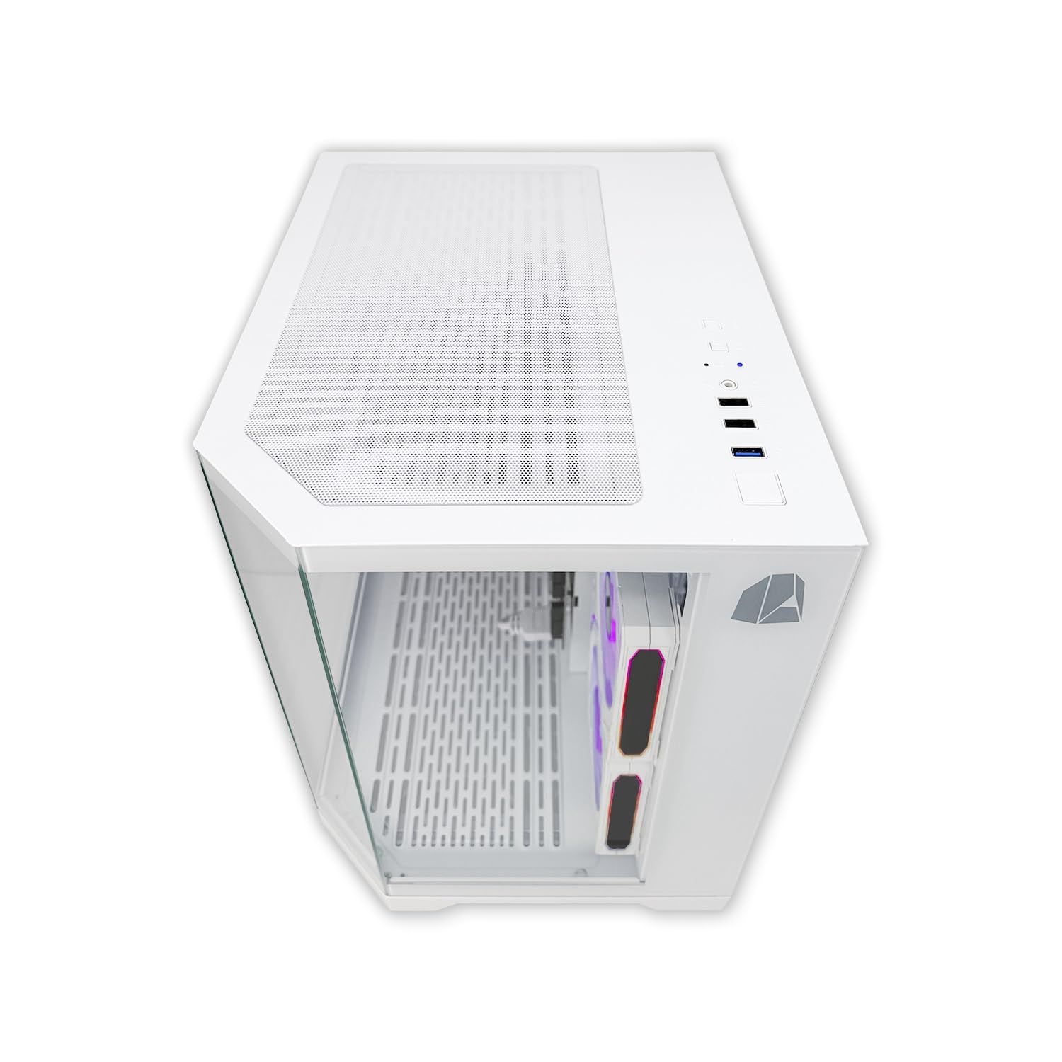 NitroPC - Pack Avanzado | PC Gaming Completo (Intel Core i5 14400F 4/8 4.7 GHz RTX 3050 8GB, RAM 16GB, M.2 1TB, Windows 11 Pro, RGB | WiFi,Monitor 24" Teclado ratón Auriculares) PC sobremesa (Blanco)