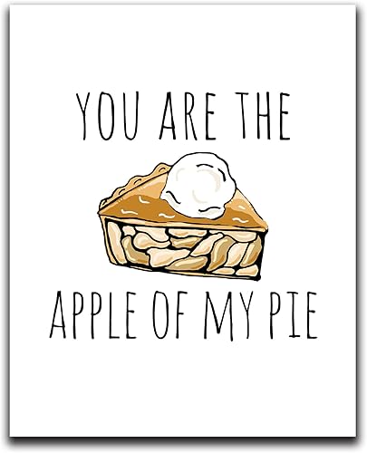 Miniatura 1 de Moonlight Makers Funny Wall Decor With Sayings, You Are The Apple Of My Pie, Funny Wall Art, Room Decor for Bedroom, Bathroom, Kitchen, Office,