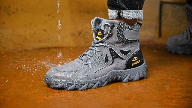 Men's Steel Toe Work Boots - Safety Boots With Kevlar Midsole, Slip & Puncture Resistant - View #2