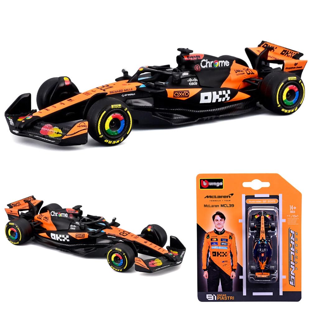 JODIYAAH 1:64 F1 Model for McLaren F1 2025 MCL39 4# Lando Norris