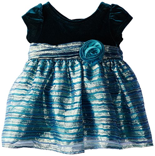 Youngland Baby Girls' Short Sleeve Organza Special Occasion Dress