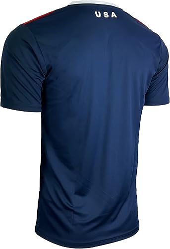 Miniatura 4 de Icon Sports Camiseta oficial de fútbol americano USMNT para jóvenes y niños para el día de juego, camiseta deportiva para entrenamiento activo