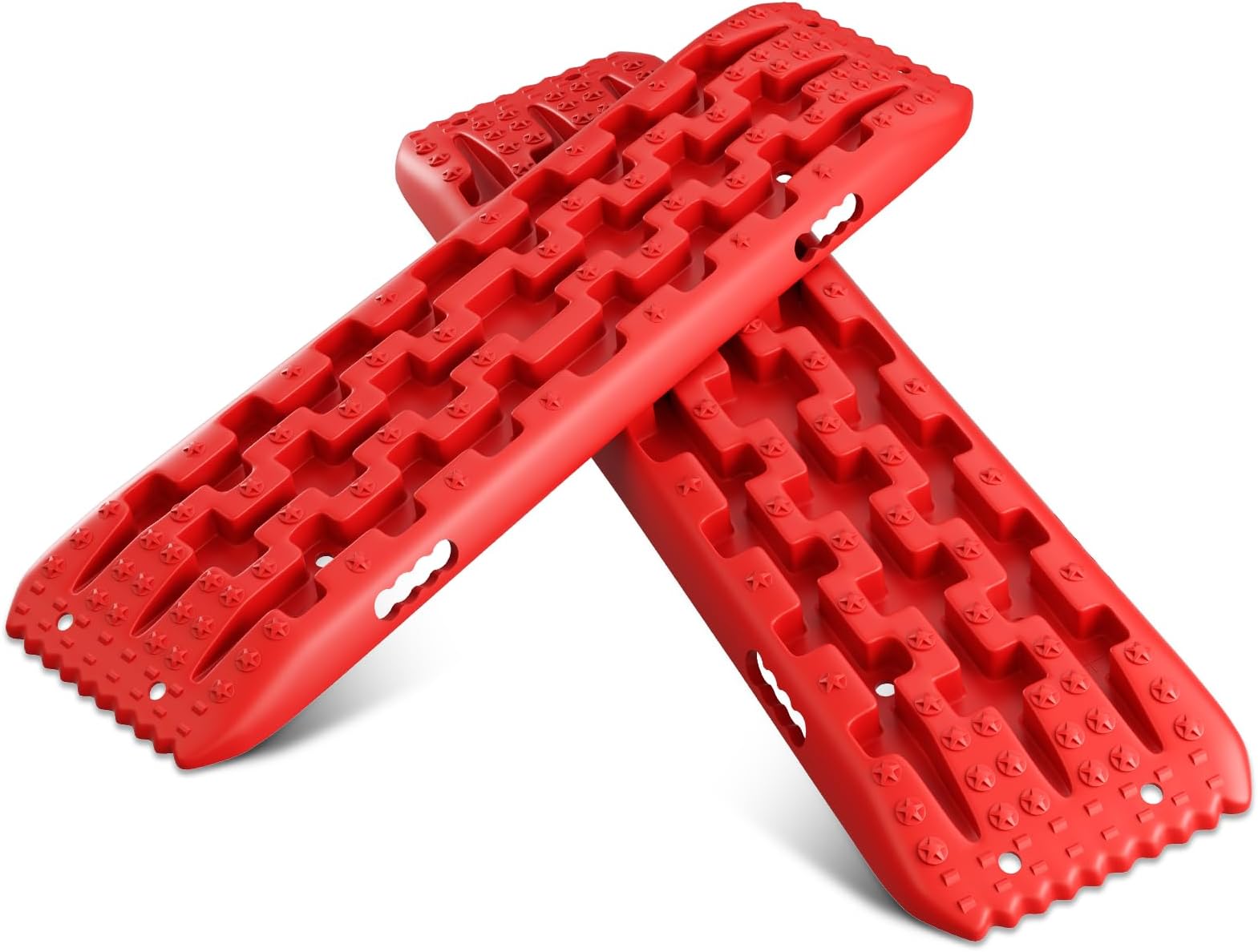 Traction Boards for Self-Recovery - 2-Pack Sand Rails Snow Tracks, Recovery Boards Provide Tire Grip Aid to Free Cars/Trucks Stuck in Snow, Ice, Mud, and Sand, Load Up to 10 Ton (41 Inches)
