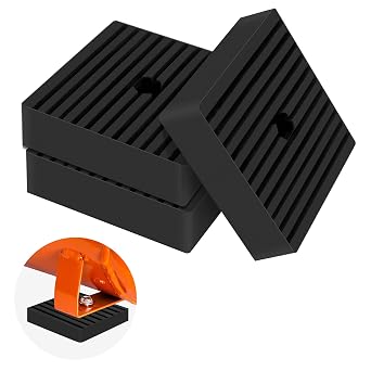 ToLanbbt 3 PCS Rubber Anti Vibration Pads 4" x 4" x 1.2" Heavy Duty Mechanical Vibration Damping Isolator Pads 0.59"Pre-Drilled Hole Absorbing Mats for Compressor, Air Conditioner, Washing Machine