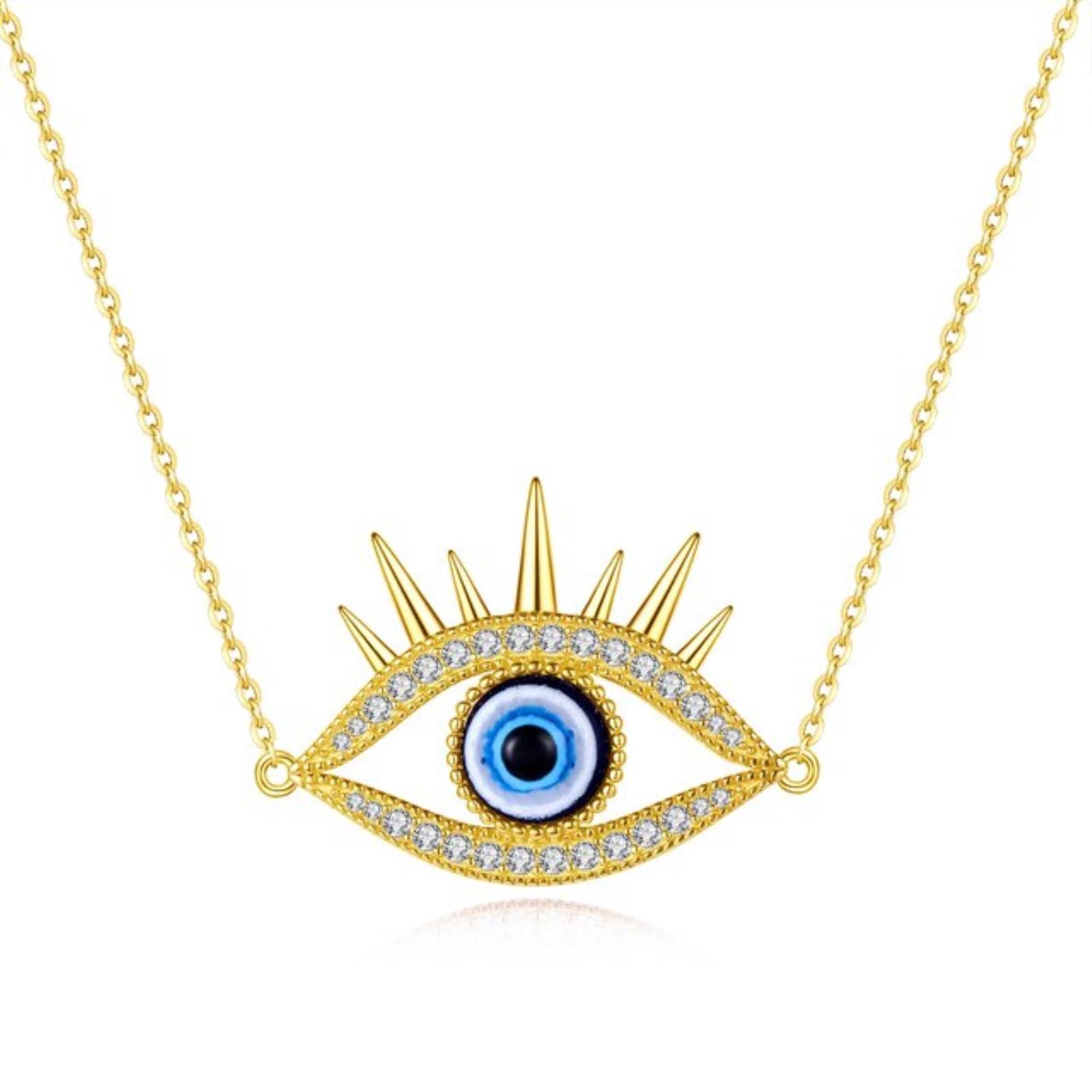 Joyería para mujer, pulseras turcas de Plata de Ley 925 con esmalte azul, collar contra el mal de ojo para mujer, joyería para hombre y chica adolescente
