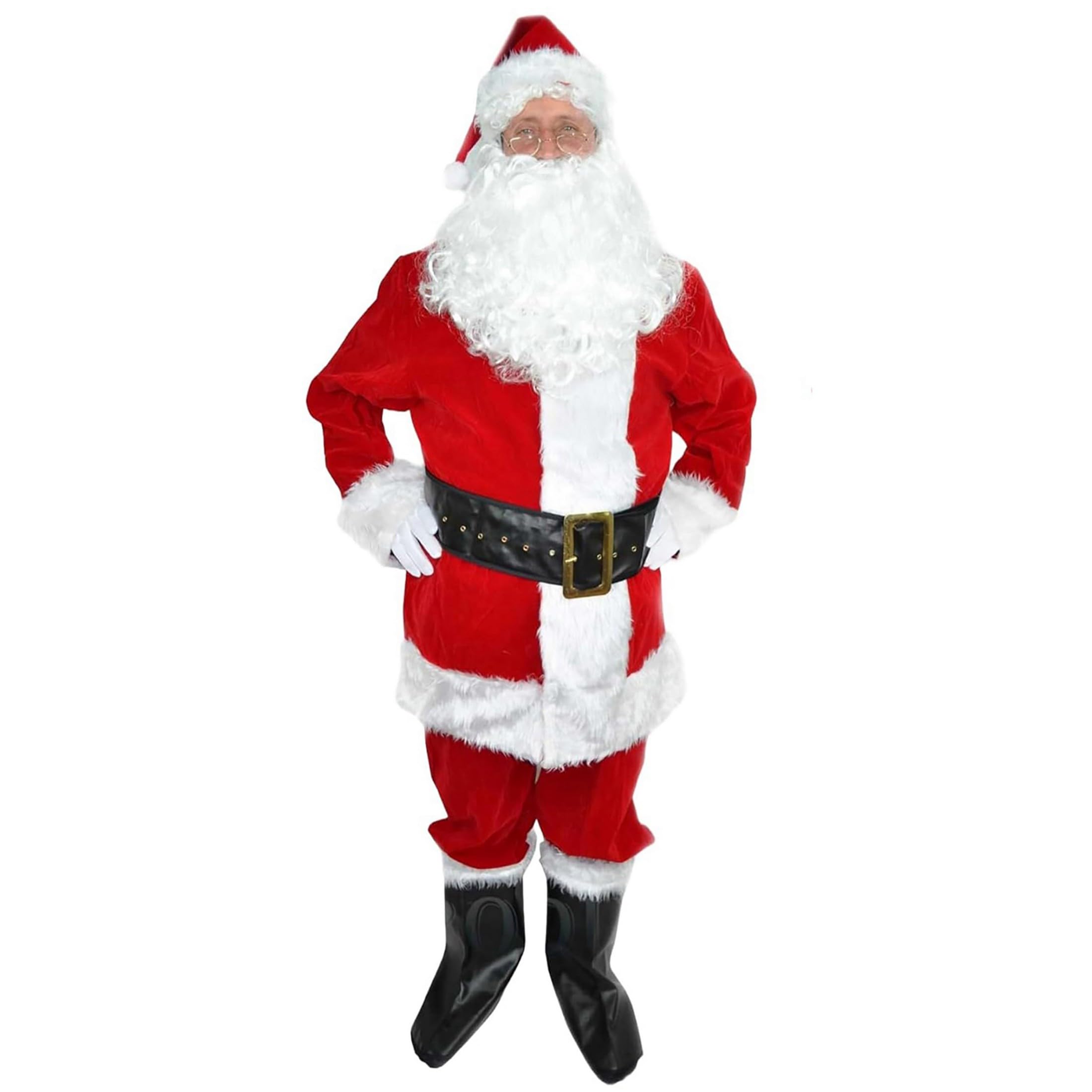 Shatchi Adult Santa Claus Costume - Red - One Size