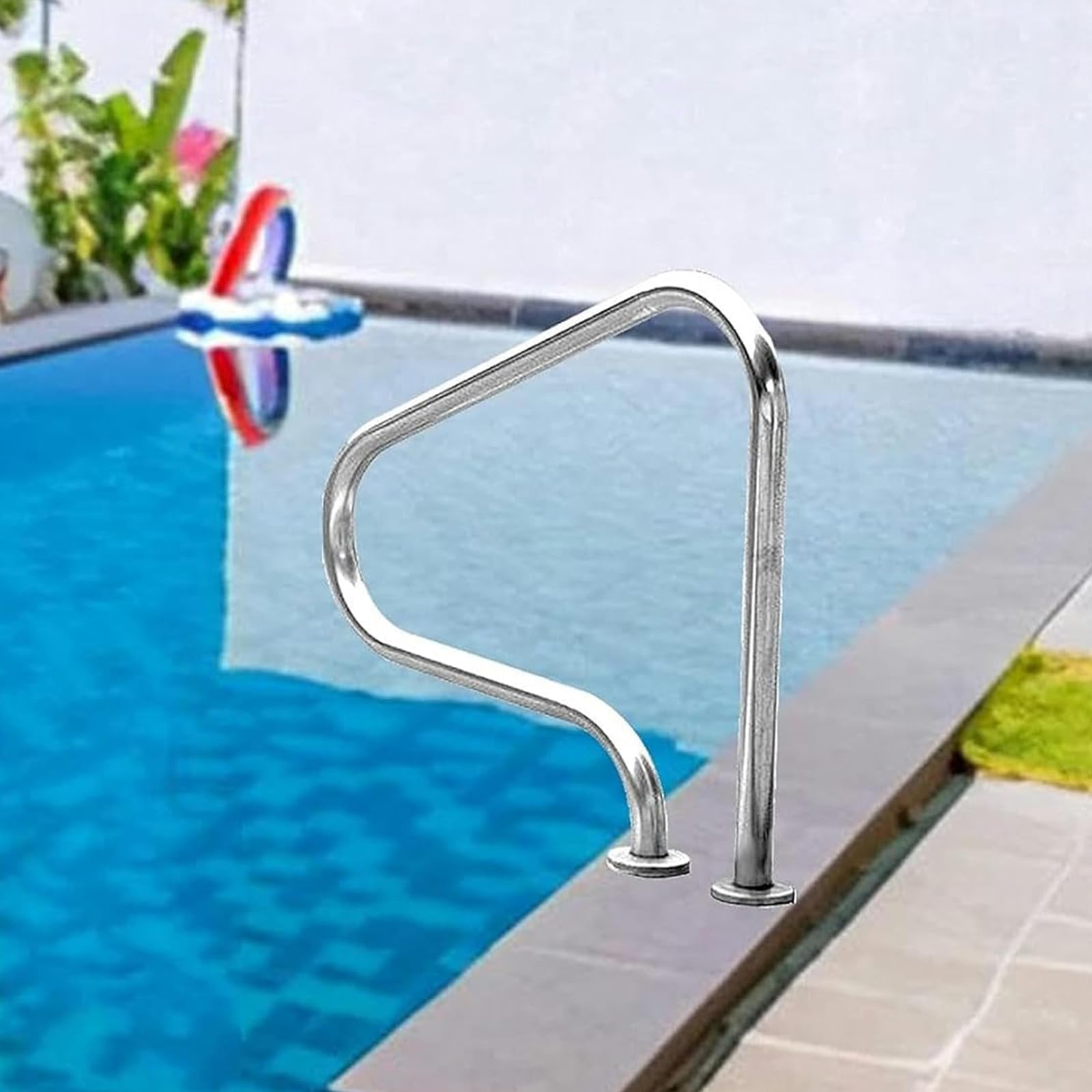 304 Stainless Steel Pool Handrails Pool Handrail Swimming Pool Hand Rail Ladder Step Handrail for Swimming Pool, Sloped Entry, Spa, Water Park