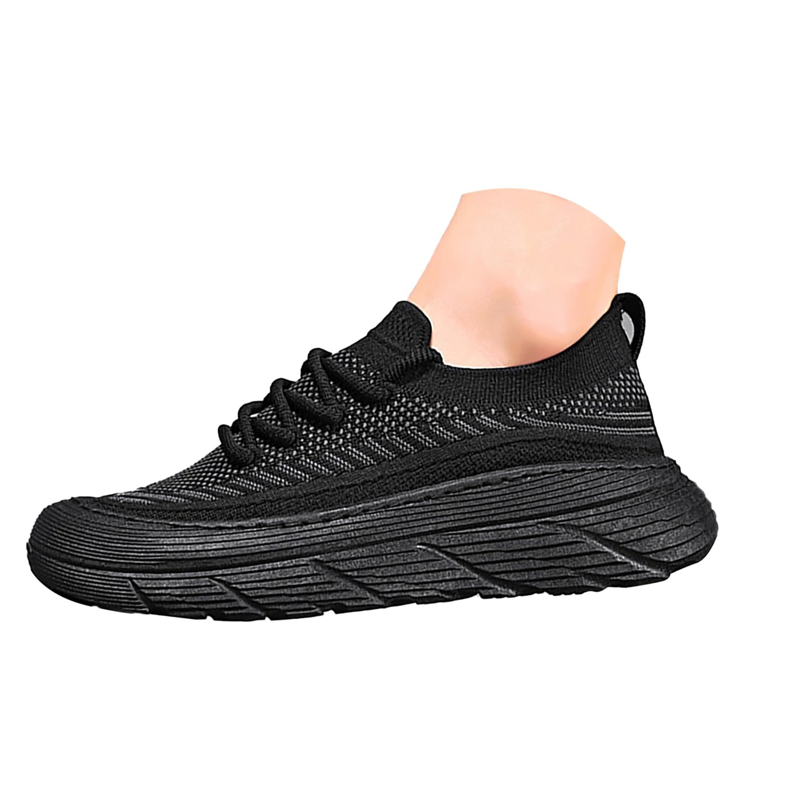 Walking Schuhe Herren Freizeitschuhe Herren Weich Leicht Walkingschuhe Atmungsaktiv Turnschuhe Einfarbige Joggingschuhe Weichen Sohle Sneaker Plateau Laufschuhe