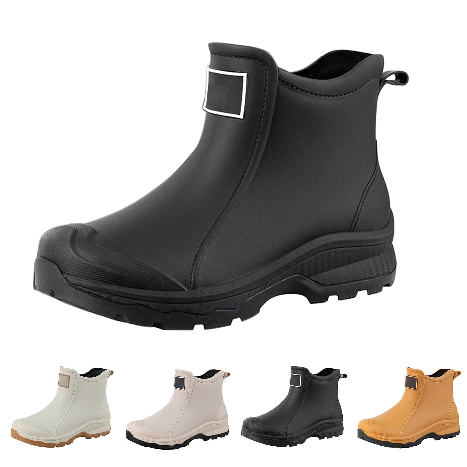 Scarpe impermeabili da uomo, invernali, stivali da pioggia, scarpe da acqua, scarpe in gomma, per studenti, casual, alla moda, per lavoro, pesca, lavaggio auto, cucina, antiscivolo, scarpe da caccia