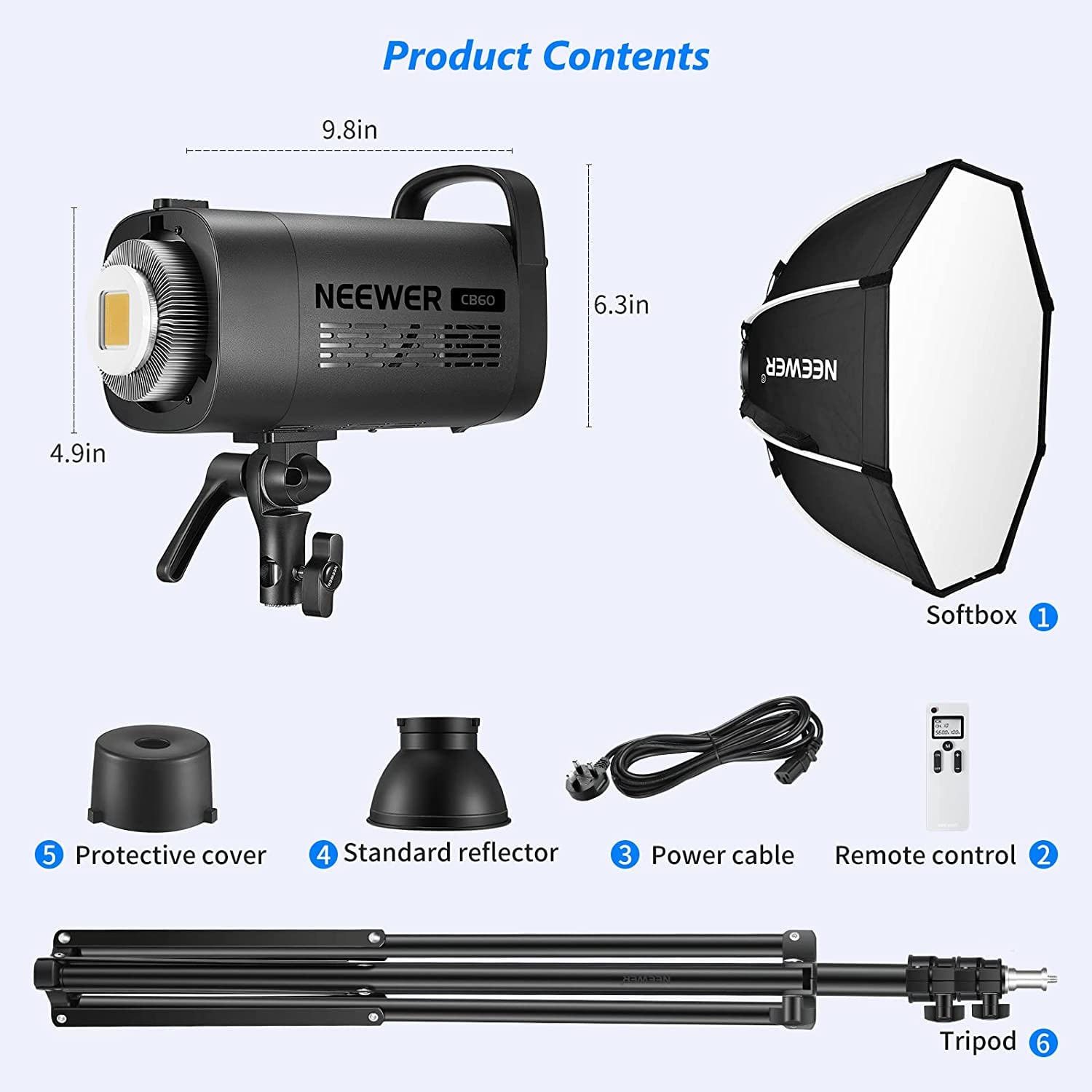 ほぼ未使用美品] NEEWER CB60 LEDライト 60W 5600K楽天市場