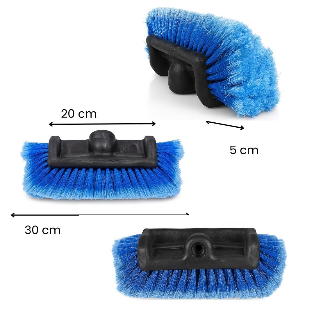 BAS Auto Waschbürste Mit Wassseranschluss - Weiche Borsten Für Auto & Wohnmobil 34cm