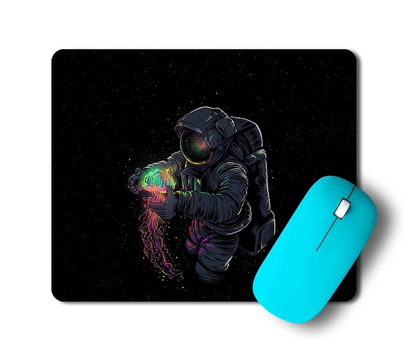 GRAY WALL Good Hope Square Mouse Pad, Space Astro Premium-Textured Custom Mouse Mat Thick,Washable Mousepads Lycra Cloth, Non-Slip Rubber Base Computer