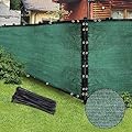 Green 6FT X 50FT Outdoor Privacy Screen Fence & Mesh Shade Net Cover, Ideal for Garden and Backyard - Enhances Privacy for Fencing & Chain Link, Perfect for Patio Privacy Wall, Slats?Freestanding