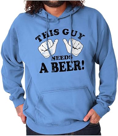 Amazon.com: Este chico necesita una cerveza divertido beber sudadera con  capucha hombres : Ropa, Zapatos y Joyería