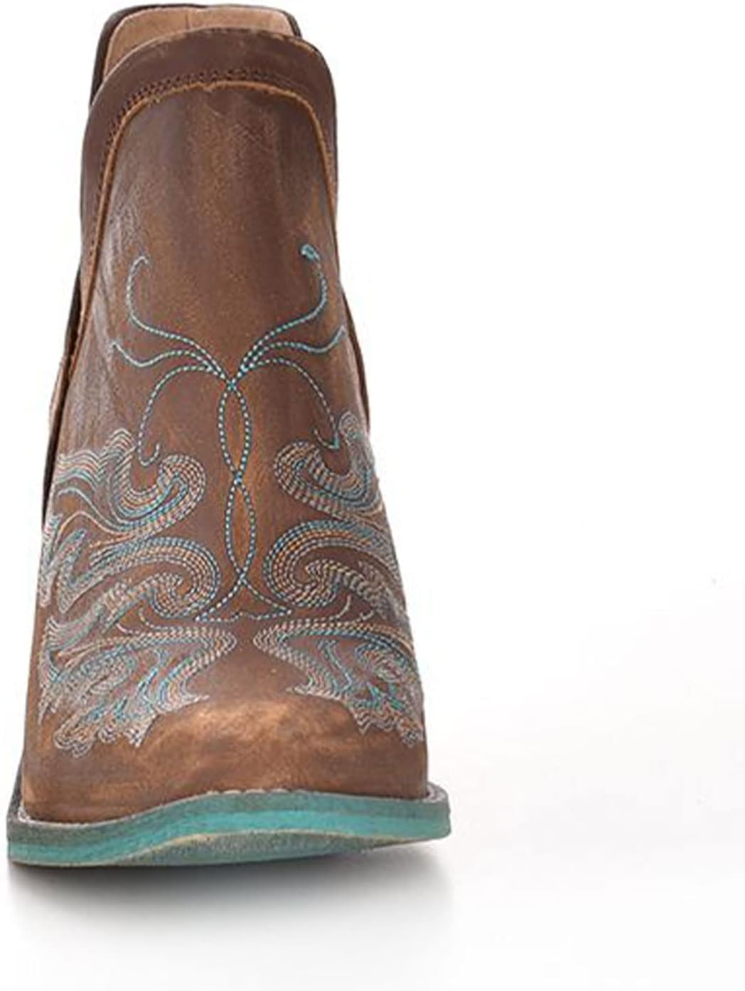 CORRAL BOOTS Women's Q0099 Leather Embroidery Snip Toe Western Casual Cowgirl Shoes
