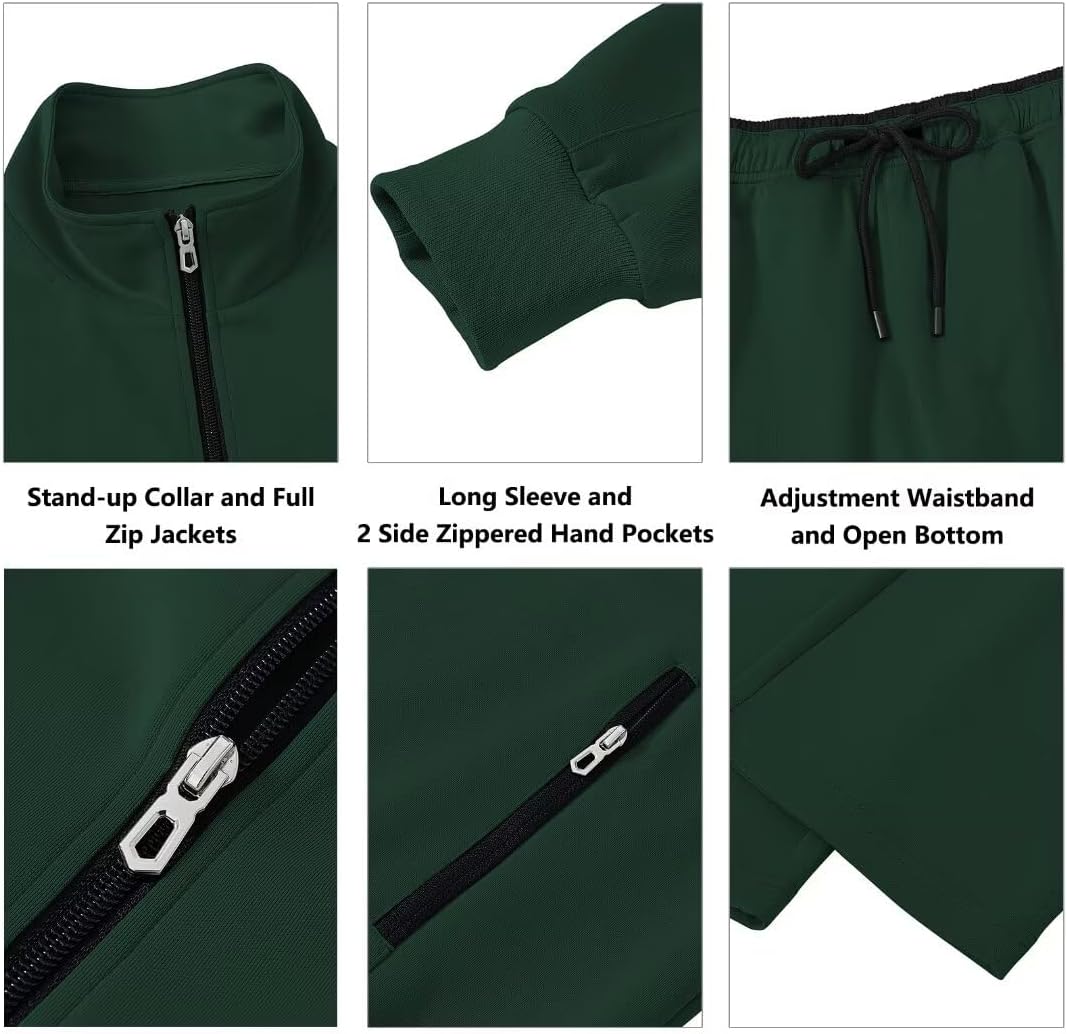 yuyangdpb Men's Tracksuits 2 Piece Outfits Full Zip Sports Sweatsuit Jogging Suits - Image 4