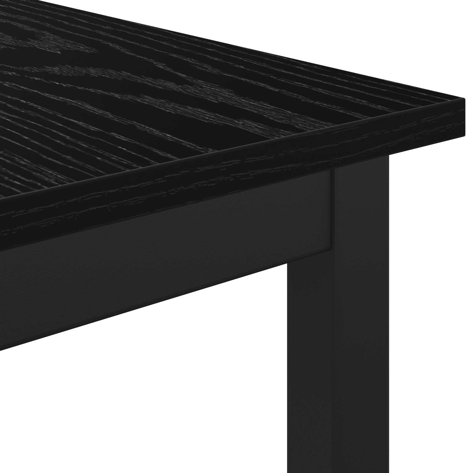 vidaXL Banco Roble Negro 110 x 35 x 45 cm Madera de ingeniería, Banco Rectangular Moderno, Mueble Funcional y Resistente para Sala, Asientos Elegantes de Madera