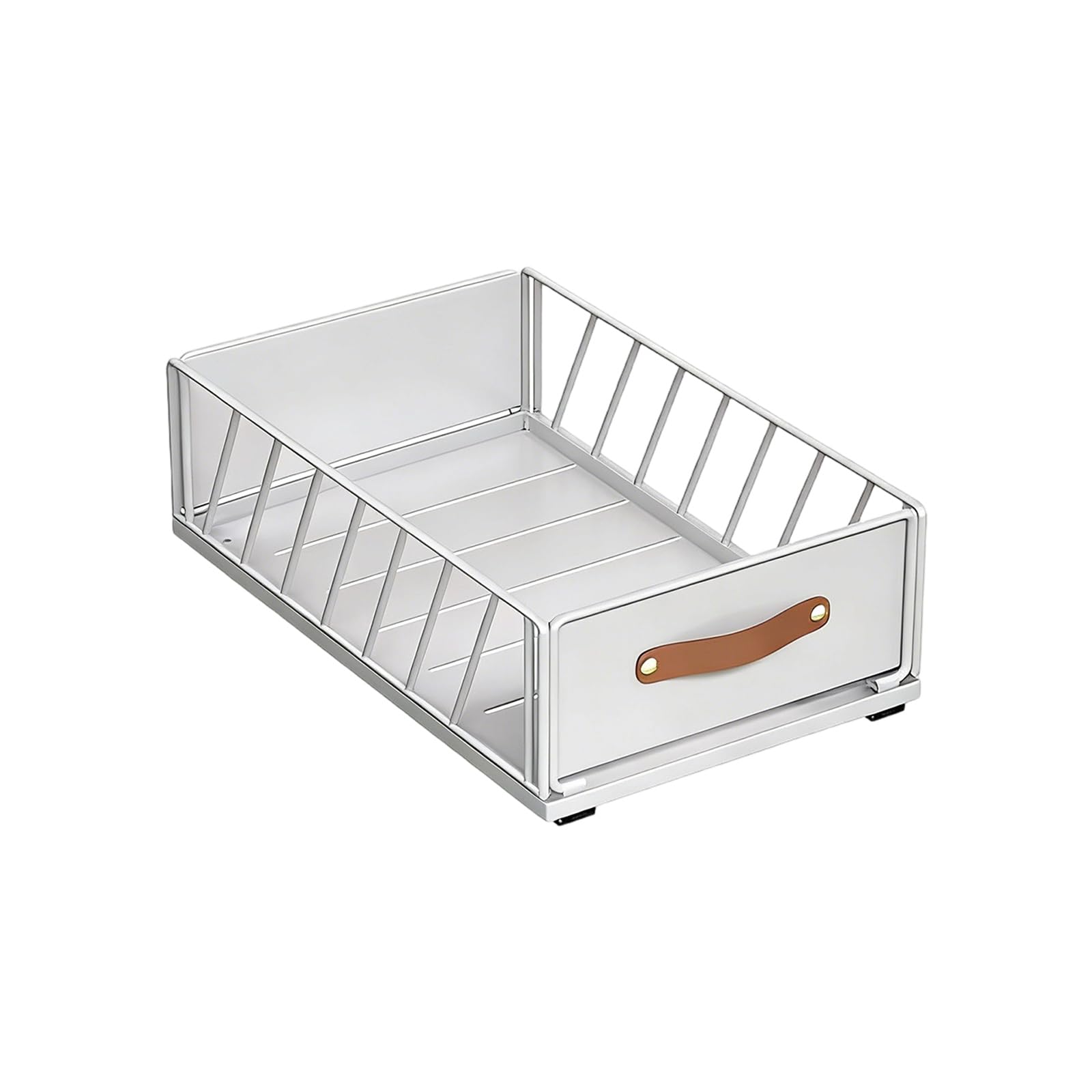 Nucelit 25cm Pull Out Cabinet Shelf Strong Carbon Steel Slide Out Rack for Kitchen Bathroom Storage Space Saving Solution Heavy Duty Drawer Slide