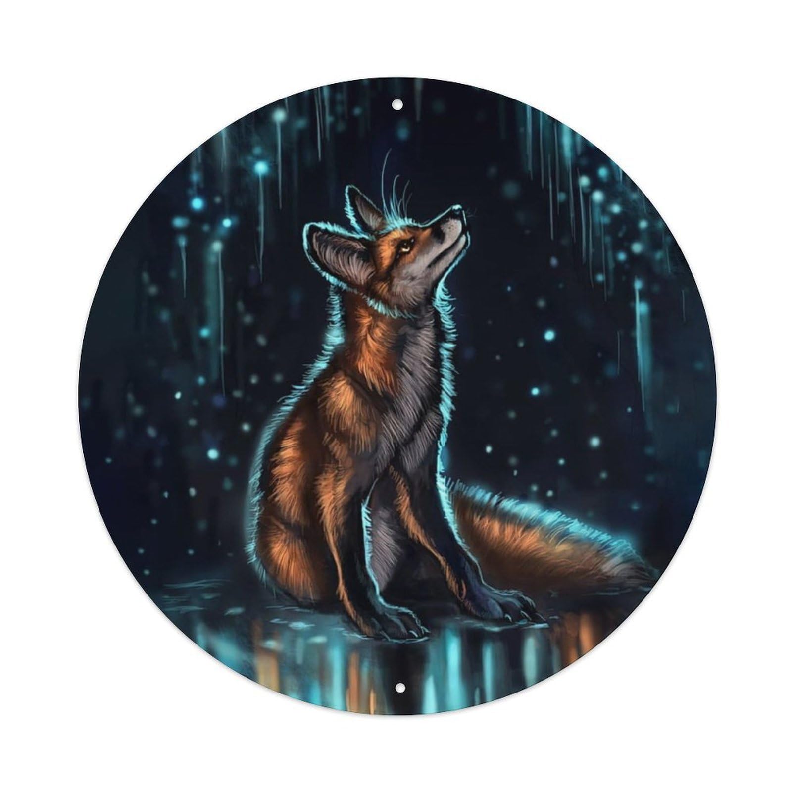 Vintage Red Fox Wildlife Forest Classic Animal Metal Tin Sign