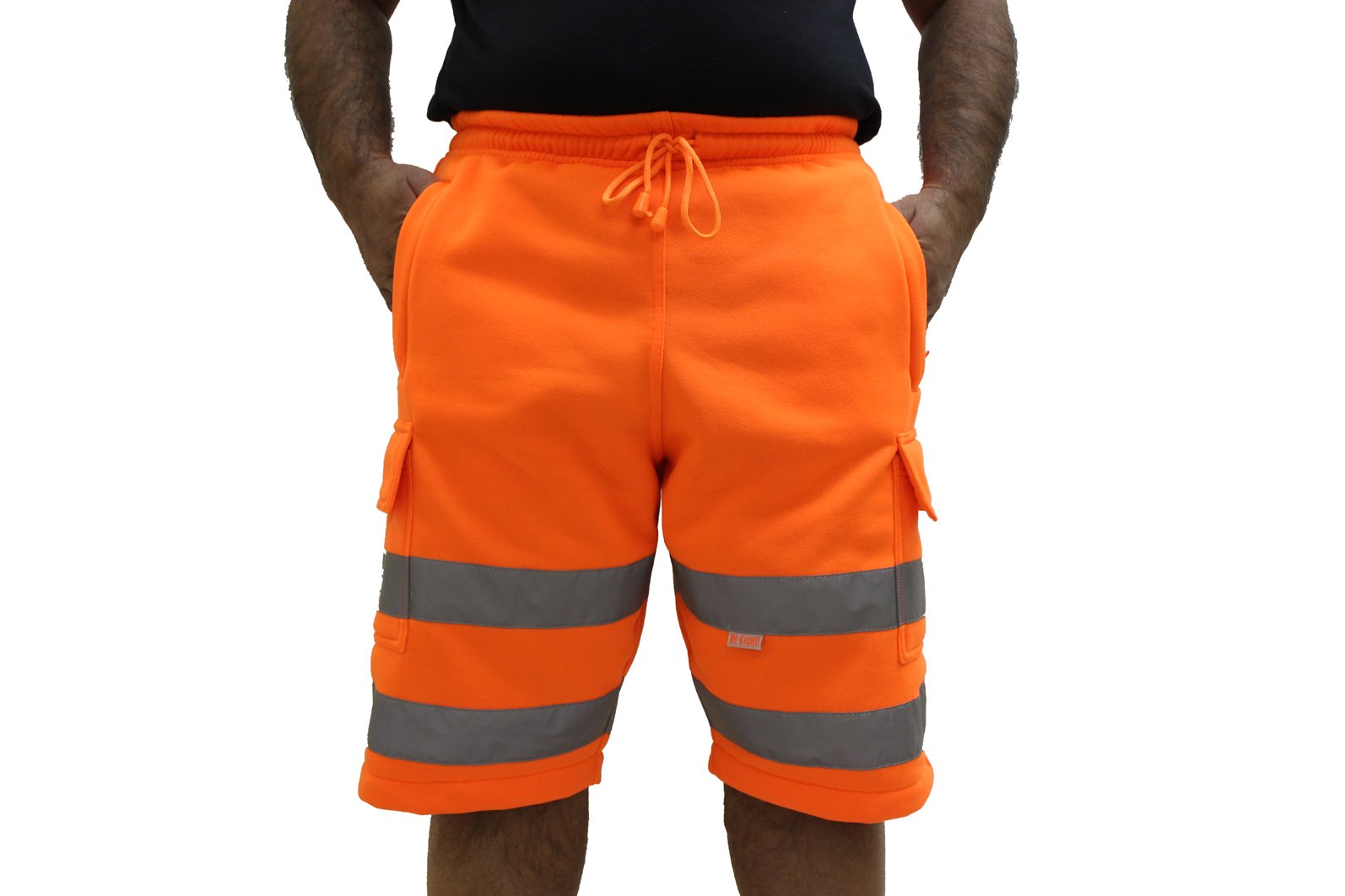 Hi Vis Orange Combat Shorts, 2 Side Zipped Pockets, 2 Thigh Pockets & 1 Rear Pocket, Conforms to EN471 Class 1, By Brook Hi Vis,