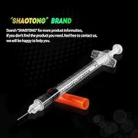 Vista 32 de SHAOTONG 10mL Syringe with 21 Gauge 1.5 Inch Needle Lab Disposable Sample Injection Syringes, 100 Pack
