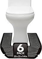 SmellRid Absorbent Odor-Control Urinal Mats for Men - Pack of 6 Toilet Splash Pads, 22x22 Inches Hygiene Floor Protection