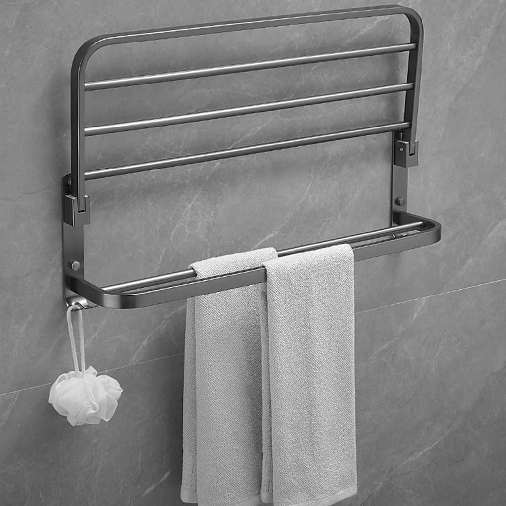 Porte-serviettes de salle de bain pliant pour optimiser les petits espaces