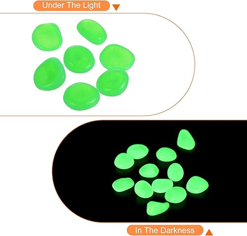 Miniatura 4 de MECCANIXITY 300 piezas de piedras brillantes de 0.51 a 0.67 pulgadas (0.512-0.669 in) para decoración en la oscuridad, piedras luminosas, decoración