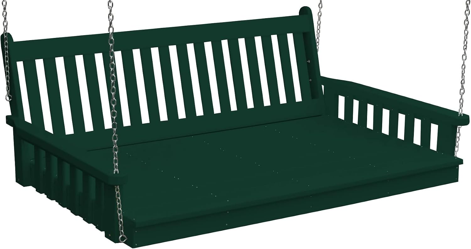 Furniture Barn USA 4' Poly Traditional English Swingbed, Aruba Blue