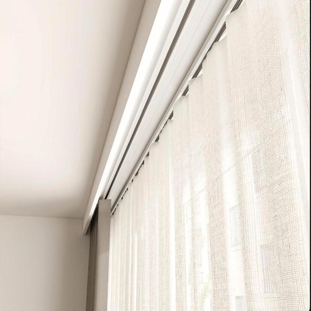 Double ain Trac Deckenhalterung, Aluminium, Rafor Wohnzimmer, Schlafzimmer, Raumteiler, sanftes Gleiten, leise, einfache Installation, Slish Home Decor