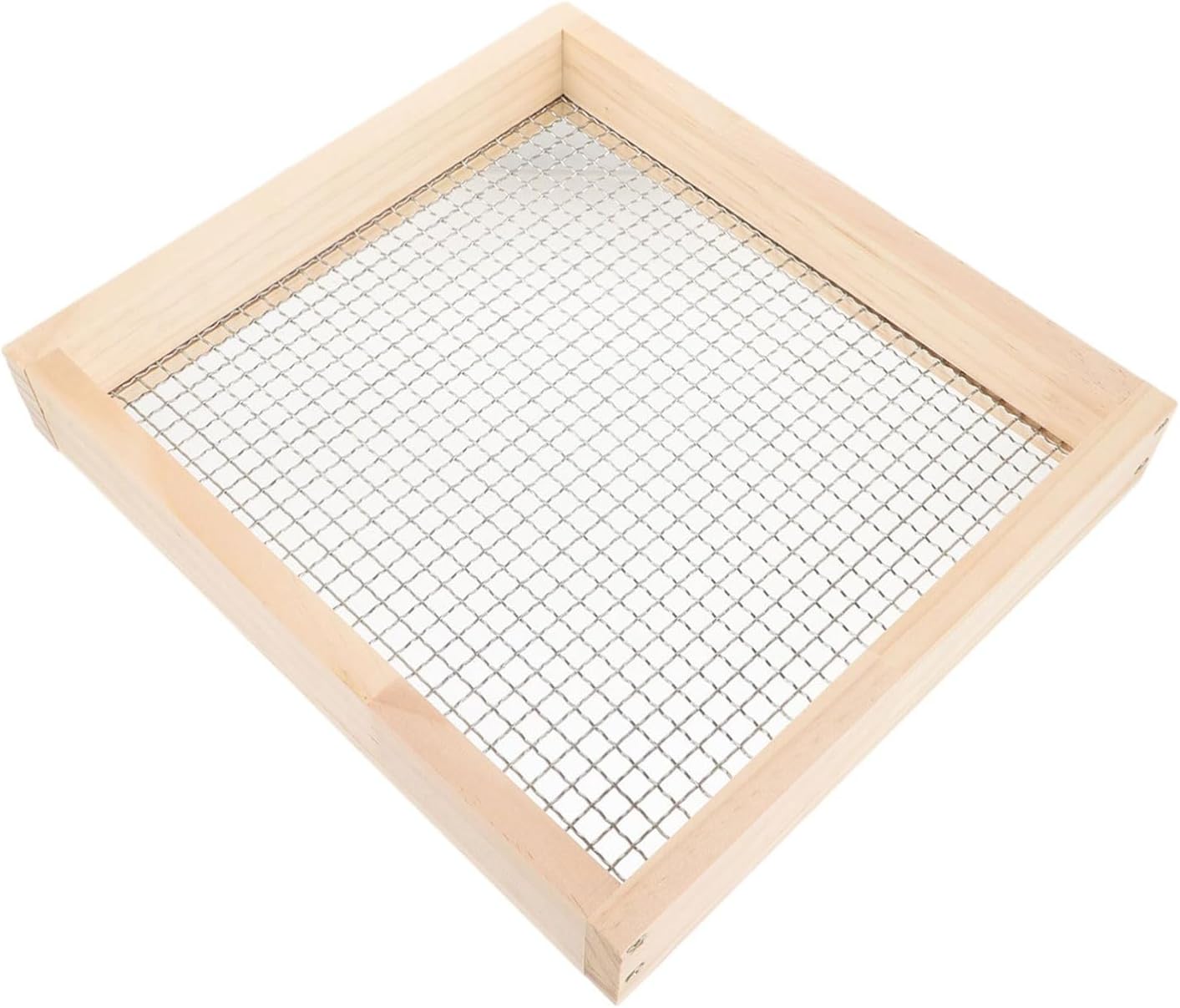 Garden Sieve Sifting Pan Wood Soil Stone Sifter Compact Lightweight Portable Garden Tools for Plant Stone Sifting Tool Sand Sifter