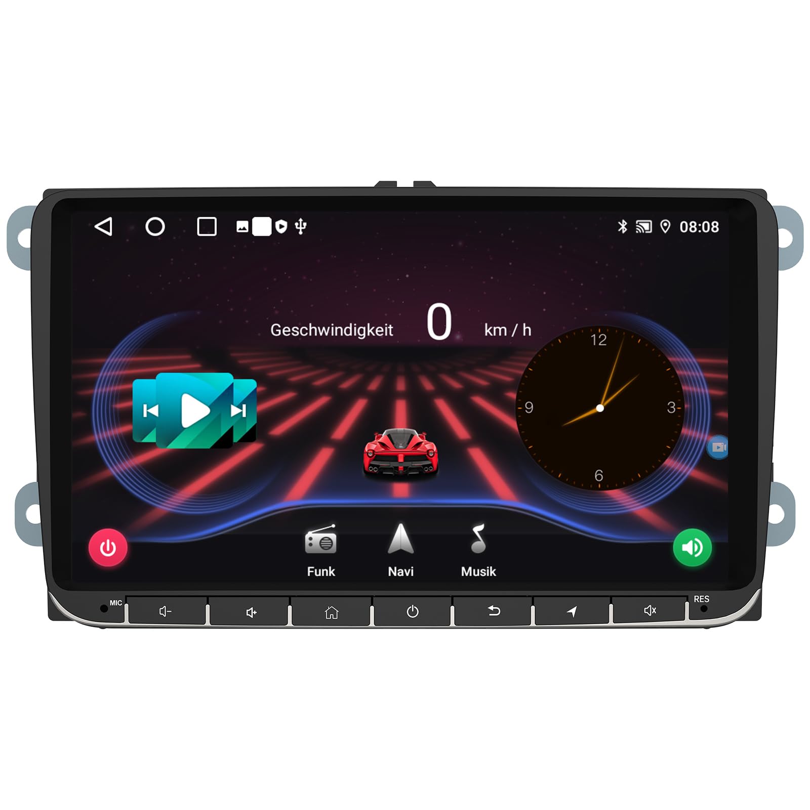 Junsun Radio für VW Golf Seat Skoda, 9'' Screen mit CarPlay Android Auto