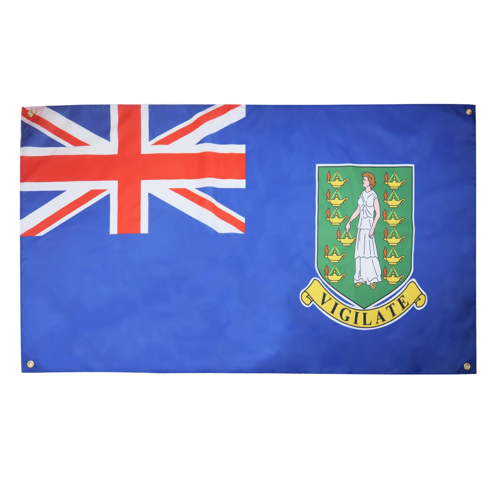 AZ FLAG British Virgin Islands Flag 150 x 90 cm with 4 Eyelets for Balcony or Wall, 1 Pièce