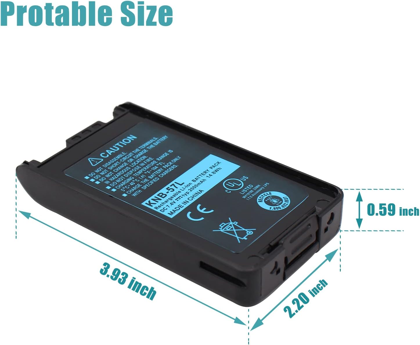 KSC-25 Rapid Charger & KNB-57L 7.4V 2000mAh Replacement Battery Compatible for Kenwood TK-2140 TK-3140 TK-2170 TK-3170 TK-2160 TK-3160 NX-220 NX-320 Two Way Radio Accessories