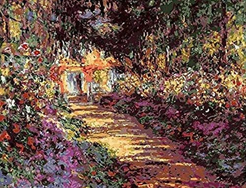 Kit broderie point de croix imprimé 11CT canevas loisir créatif motif route facile 40x50