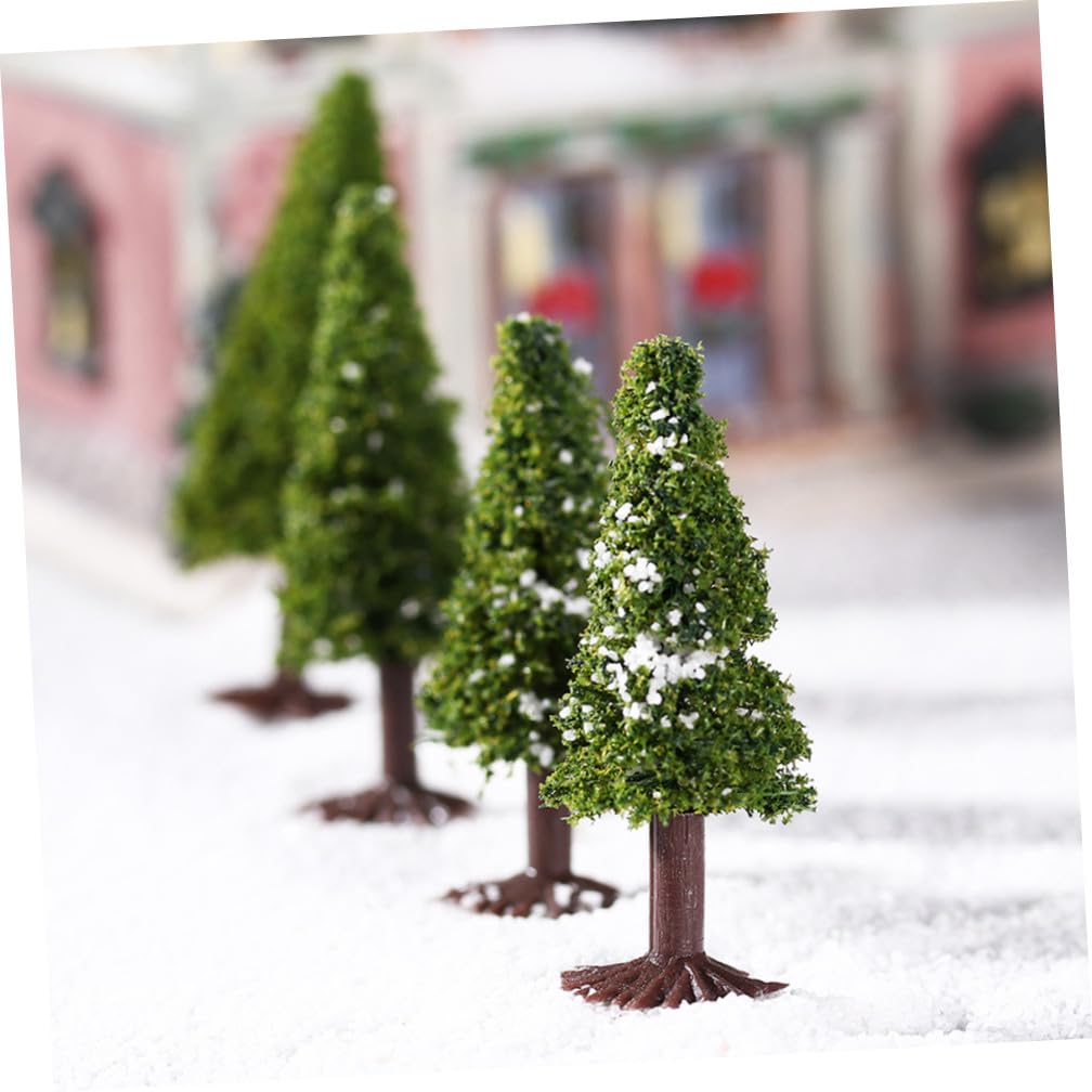 Alberi Modello Pino Realistici per Architettura Paesaggio 30 Pezzi | Verde, Filo di Ferro e Spugna, Ornamento Micro Paesaggio per Diorama e Tavola Sabbia